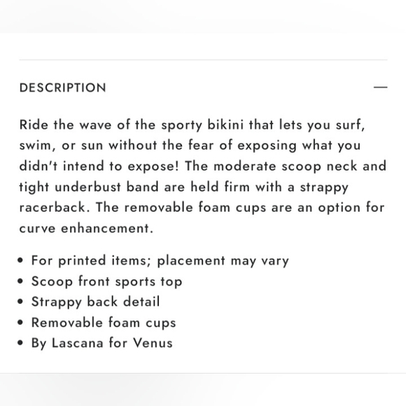 VENUS Sport Bikini Top, size 4 - Picture 15 of 15